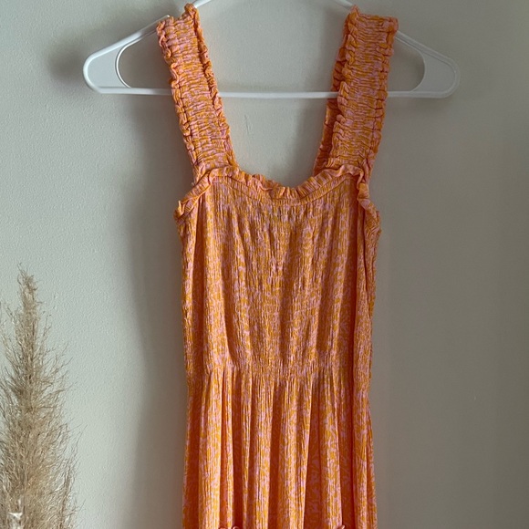 VERO MODA- Smocked Midi Dress - Parfait Pink - Picture 4 of 10